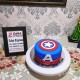 Captain America Fondant Cake Delivery in Noida