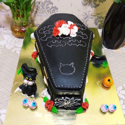 Coffin Shaped Fondant Cake in Noida