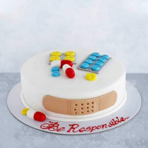 First Aid Kit Shaped Fondant Cake in Noida