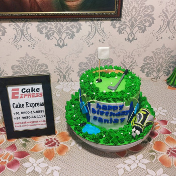 Golf Course Theme Fondant Cake 
