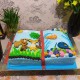 Animal in Book Theme Fondant Cake in Noida