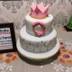 2 Tier Pink Crown Fondant Cake in Noida