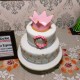 2 Tier Pink Crown Fondant Cake in Noida