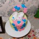 Little Hearts Baby Shower Cake Delivery in Noida