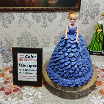 Purple Barbie Doll Cake