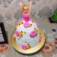 White Dress Roses Barbie Doll Cake in Noida