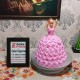 Pink Roses Barbie Doll Cake Delivery in Noida