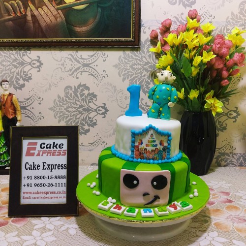Cocomelon Theme Fondant Cake in Noida