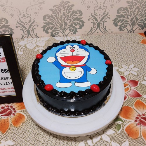Doraemon Round Chocolate Photo Cake in Noida