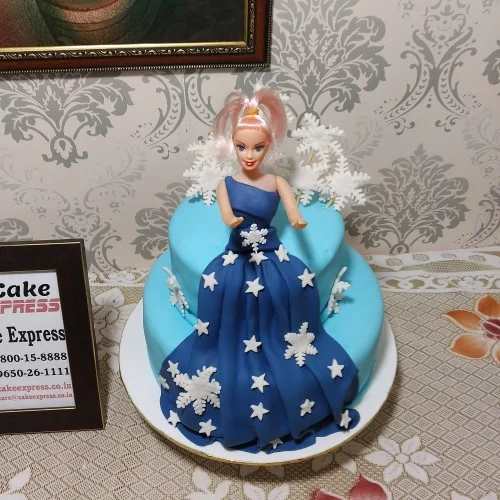 Online Princess Elsa Theme Birthday Cake Delivery in Noida | Cake ...