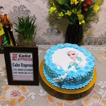Elsa Frozen Photo Cake