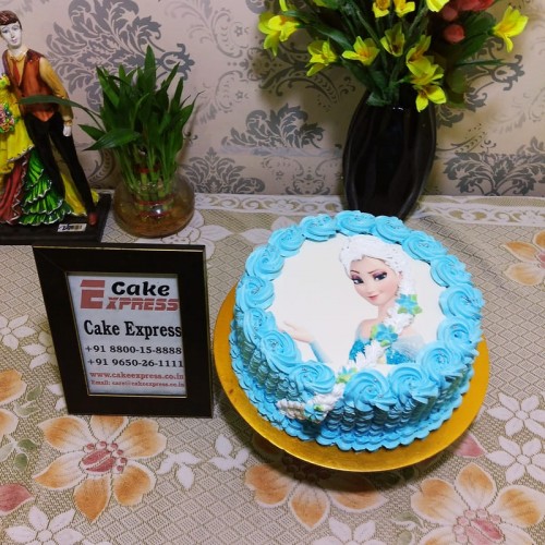 Elsa Frozen Photo Cake Delivery in Noida
