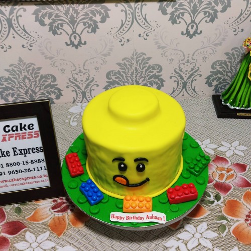 Lego Head Fondant Cake in Noida