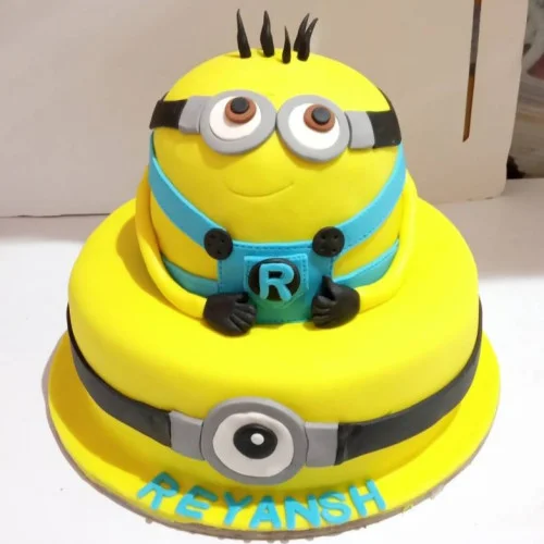 2 Tier Minion Cake Delivery in Noida 2 Tier Minion Cake Delivery in Noida