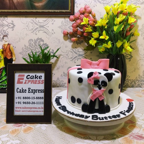 Baby Panda Fondant Cake Delivery in Noida