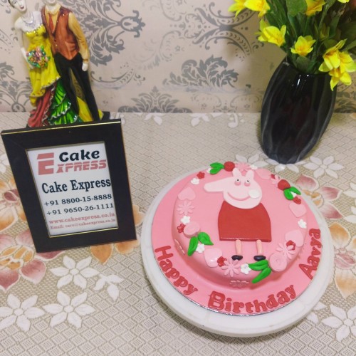 Pink Peppa Pig Designer Cake Delivery in Noida