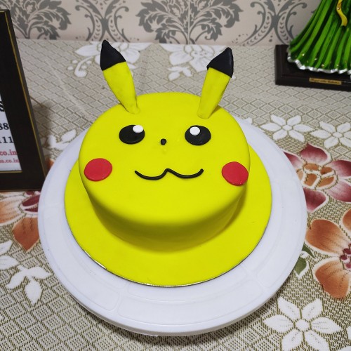 Pikachu Cartoon Fondant Cake Delivery in Noida