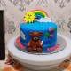 Rainbow Bear Fondant Cake Delivery in Noida