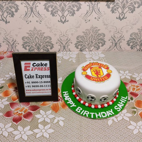 Manchester United Fondant Cake Delivery in Noida