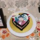 Heart Shape Chocolate Photo Cake Delivery in Noida