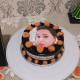Round Chocolate Truffle Photo Cake Delivery in Noida