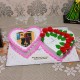 Double Heart Photo Cake Delivery in Noida