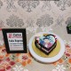 Heart Shape Chocolate Photo Cake Delivery in Noida