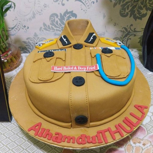 Police Uniform Theme Fondant Cake Delivery in Noida