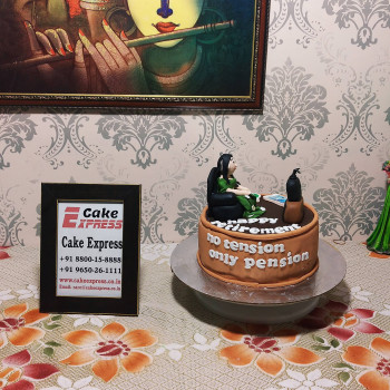 Lady Retirement Theme Fondant Cake