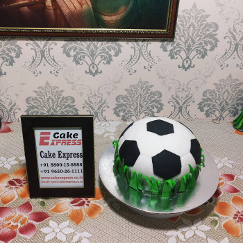 Football Shape Fondant Cake