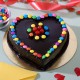 Heart Shaped Truffle Cake With Gems Delivery in Noida