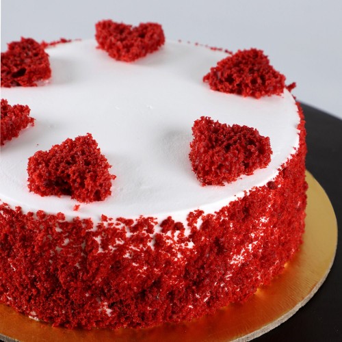 Red Hearts Velvet Cake Delivery in Noida
