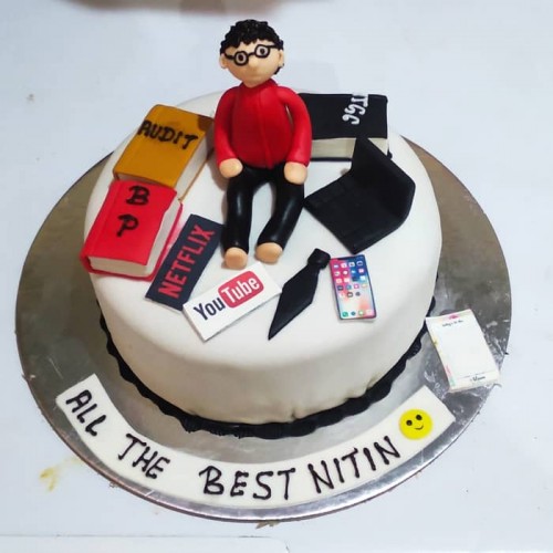 Accountant Guy Theme Cake Delivery in Noida