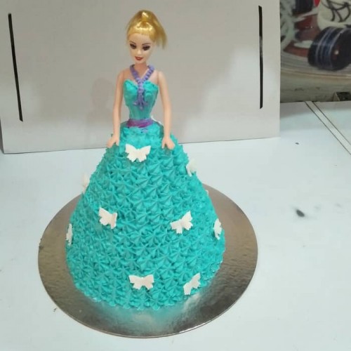 Barbie Doll in Green Dress Cake Delivery in Noida