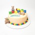 Bear and Blocks Theme Fondant Cake