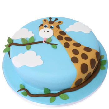 Giraffe in Clouds Fondant Cake Giraffe in Clouds Fondant Cake