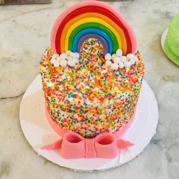 Rainbow Sprinkles Semi Fondant Cake Rainbow Sprinkles Semi Fondant Cake
