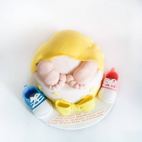Baby Shower Special Fondant Cake Delivery in Noida
