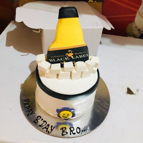 Black Lable Theme Cake Delivery in Noida