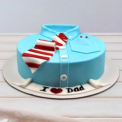 Dad Shirt & Tie Fondant Cake Delivery in Noida