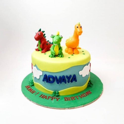 Dinosaur Diaries Fondant Cakes Delivery in Noida