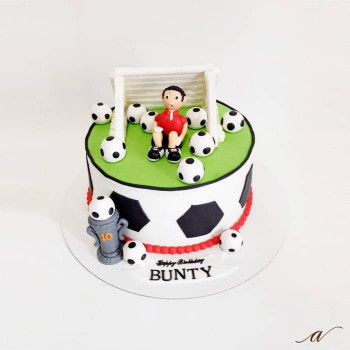 Football Goal Fondant Cake Football Goal Fondant Cake