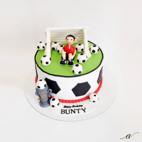 Football Goal Fondant Cake Delivery in Noida