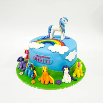 Rainbow Unicorn Fondant Cake Rainbow Unicorn Fondant Cake