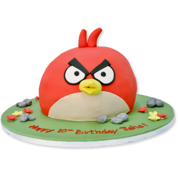 Angry Birds Cake Red Fondant Cake Angry Birds Cake Red Fondant Cake