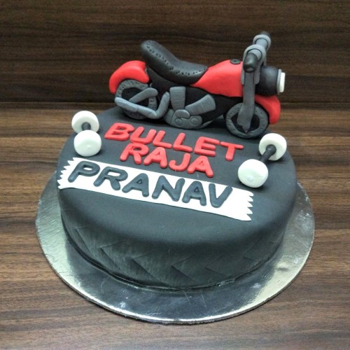 Bullet Raja Fondant Cake Delivery in Noida