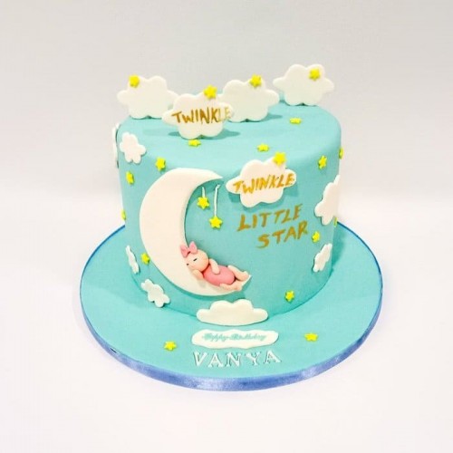 Cloud & Stars Baby Shower Cake Delivery in Noida