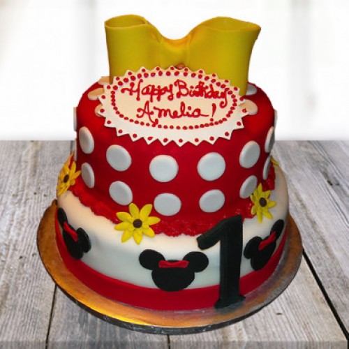 Minnie Mouse Birthday Cake Delivery in Noida