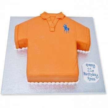 Orange Polo Shirt Fondant Cake Orange Polo Shirt Fondant Cake