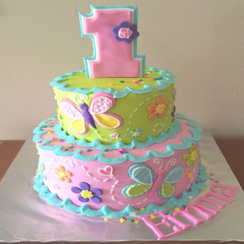 1st Birthday 2 Tier Designer Cake Delivery in Noida